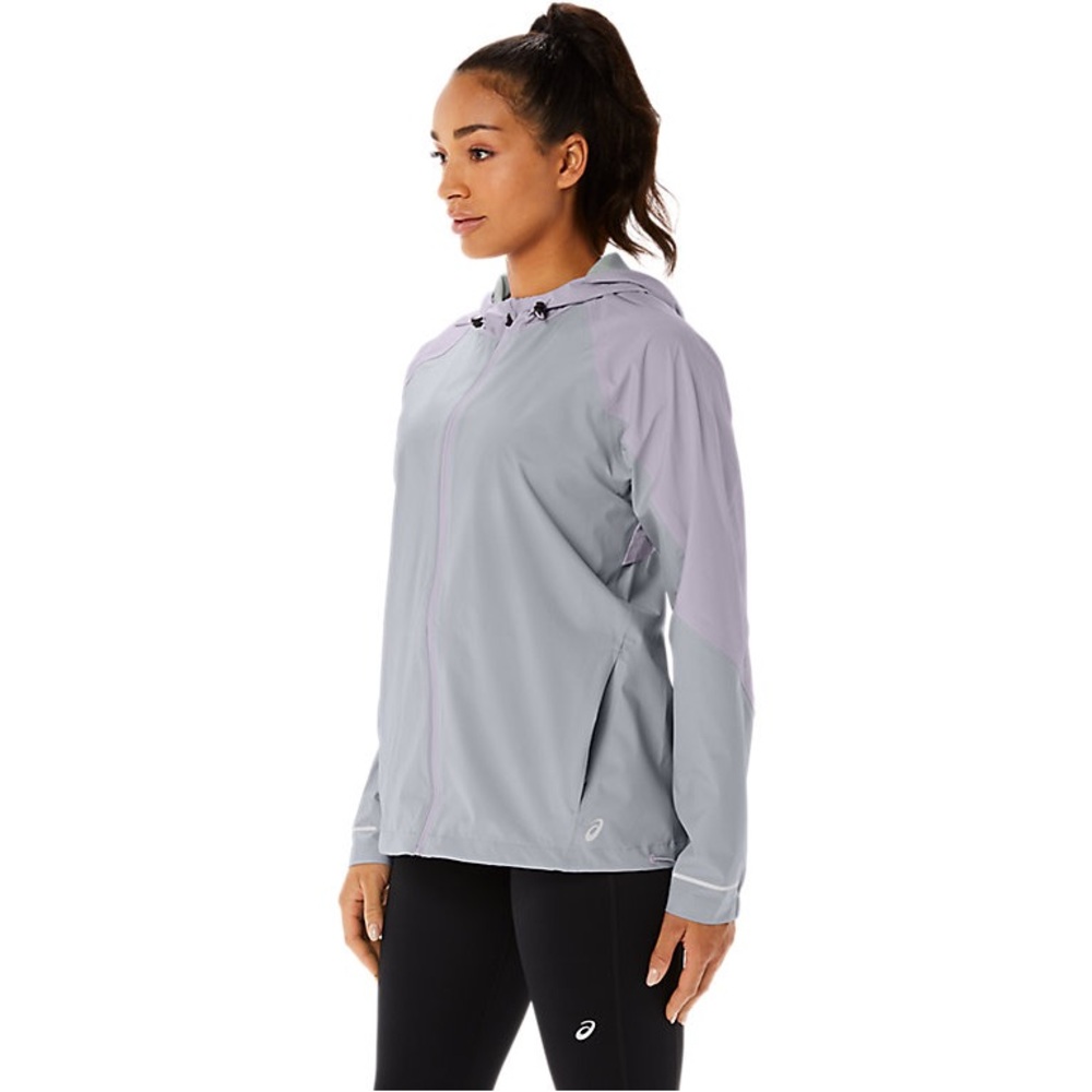Asics Women's XS Waterproof Jacket In Piedmont Grey/dusk Violet NWOT